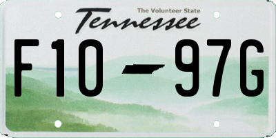 TN license plate F1097G