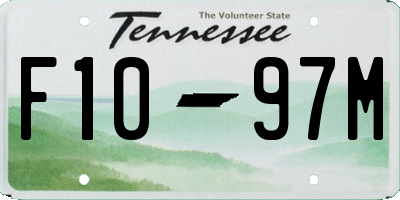 TN license plate F1097M