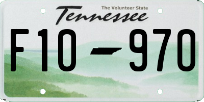 TN license plate F1097O