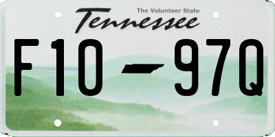 TN license plate F1097Q