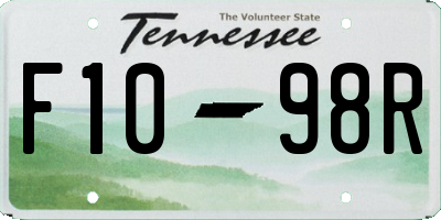 TN license plate F1098R