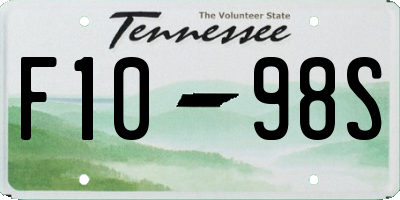 TN license plate F1098S
