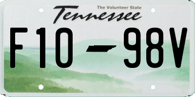 TN license plate F1098V