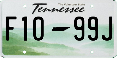TN license plate F1099J