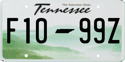 TN license plate F1099Z