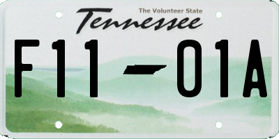 TN license plate F1101A