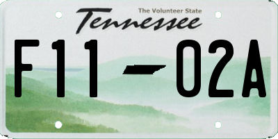 TN license plate F1102A