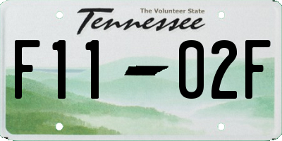TN license plate F1102F