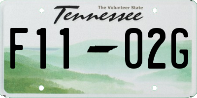 TN license plate F1102G
