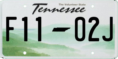TN license plate F1102J