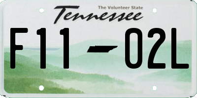 TN license plate F1102L