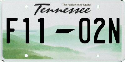 TN license plate F1102N