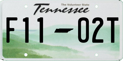 TN license plate F1102T