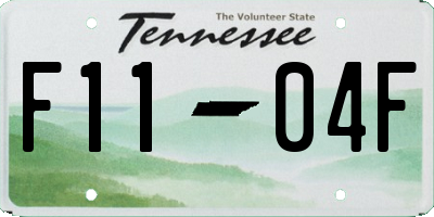 TN license plate F1104F