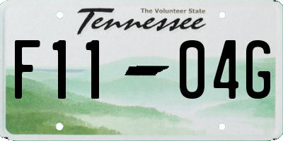 TN license plate F1104G