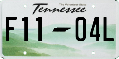 TN license plate F1104L