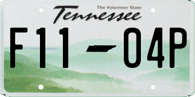 TN license plate F1104P