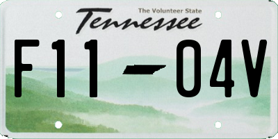 TN license plate F1104V