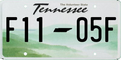 TN license plate F1105F