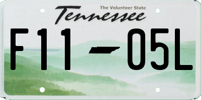TN license plate F1105L