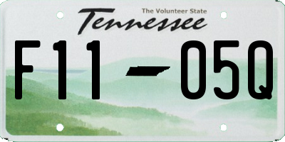 TN license plate F1105Q