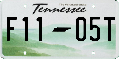 TN license plate F1105T