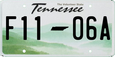 TN license plate F1106A
