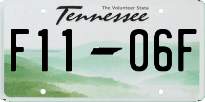 TN license plate F1106F