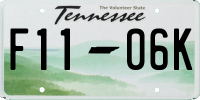 TN license plate F1106K