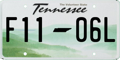 TN license plate F1106L