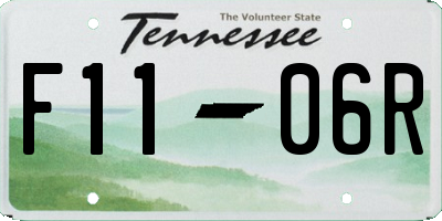 TN license plate F1106R