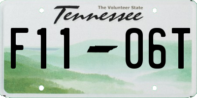 TN license plate F1106T