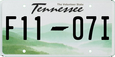 TN license plate F1107I