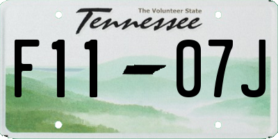 TN license plate F1107J