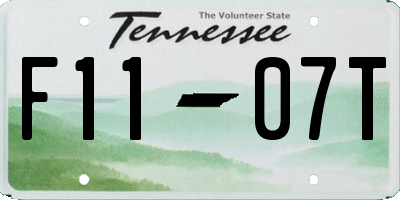 TN license plate F1107T
