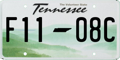 TN license plate F1108C