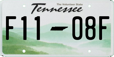 TN license plate F1108F