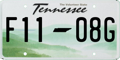TN license plate F1108G