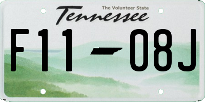 TN license plate F1108J