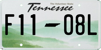 TN license plate F1108L