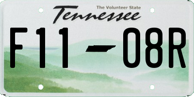 TN license plate F1108R