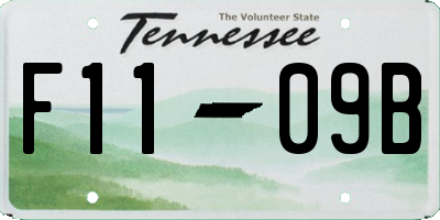 TN license plate F1109B