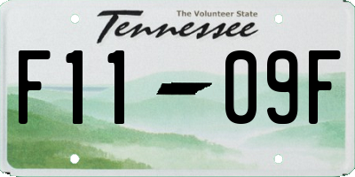 TN license plate F1109F