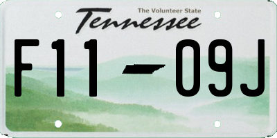 TN license plate F1109J