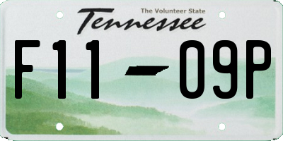 TN license plate F1109P