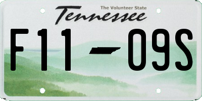 TN license plate F1109S