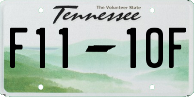 TN license plate F1110F