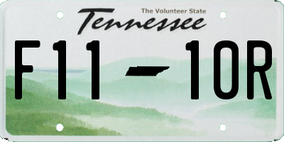 TN license plate F1110R