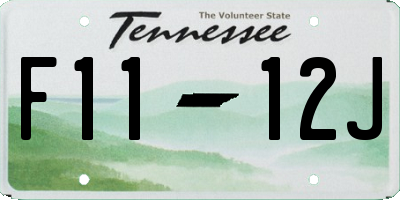 TN license plate F1112J