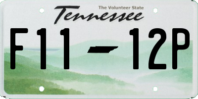 TN license plate F1112P